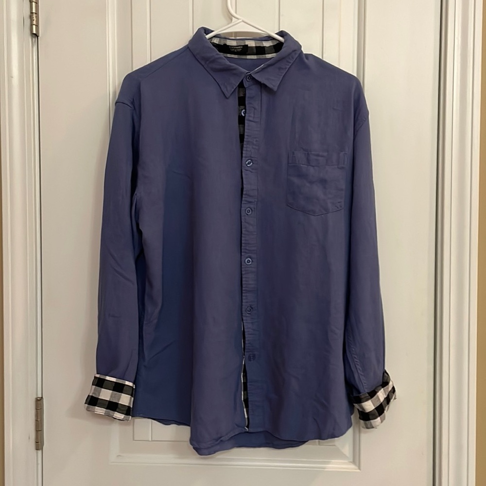 Coofandy XL button up linen blend long sleeve shirt